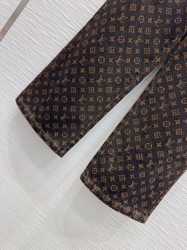 루이비통 레이저 프린트 하이핏 데님 팬츠 001-233310
