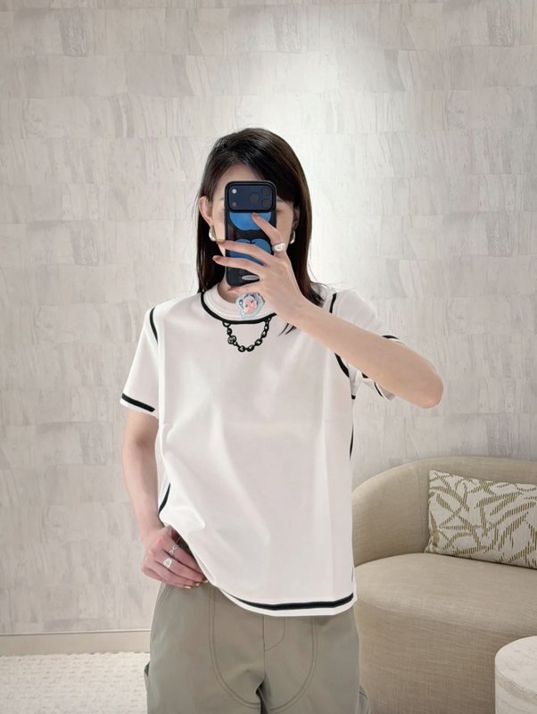 루이비통 그래피티 3D 체인 프린트 라운드넥 반팔 티셔 001-233323