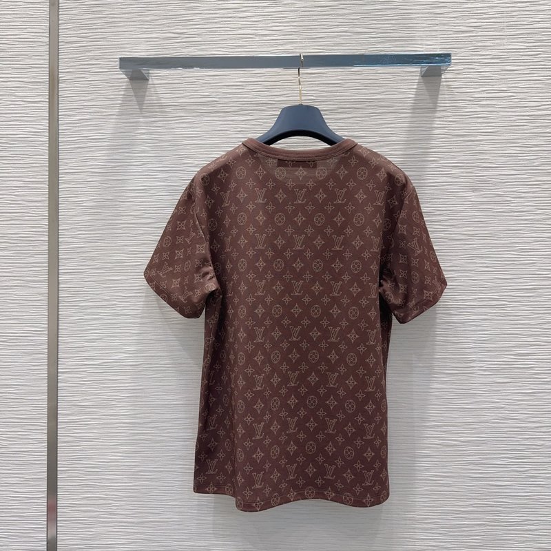 루이비통 여성 심플 라운드넥 반팔 티셔츠 001-233353