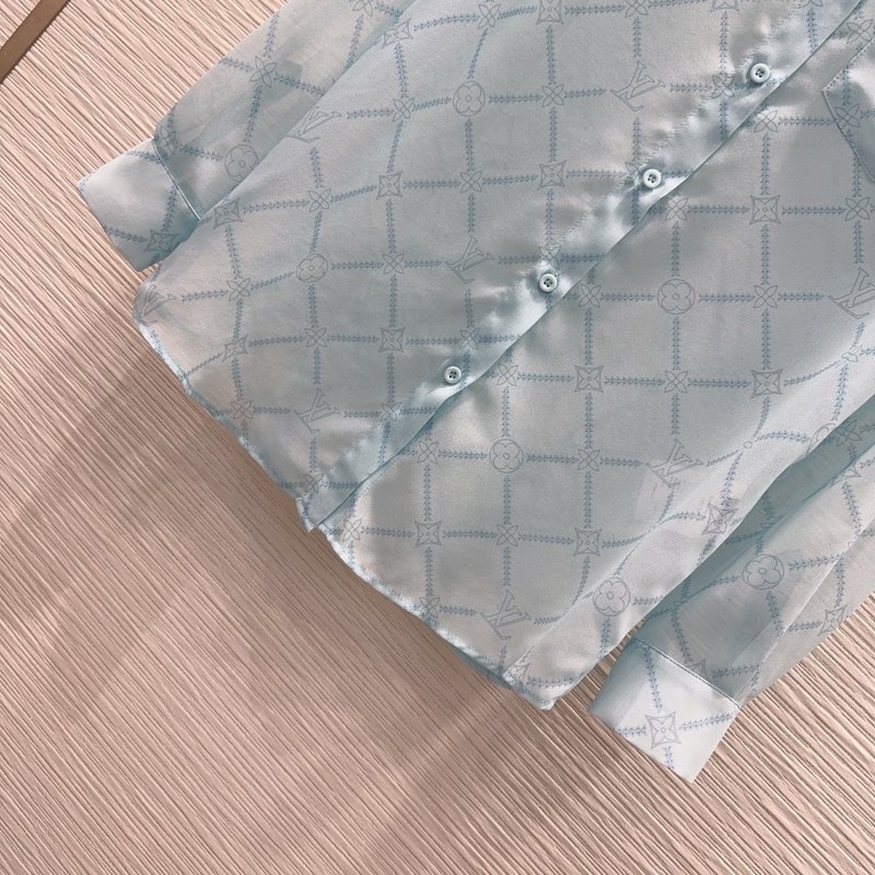 루이비통 시스루 셔츠 반바지 세트 001-233453