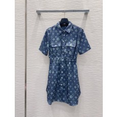 루이비통 칼라 프린트 아세테이트 원피스 001-233466