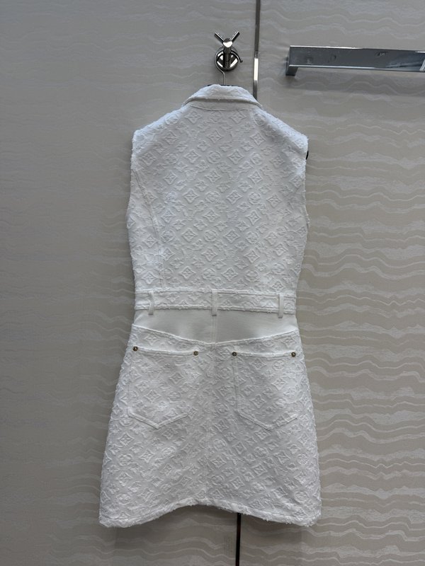 루이비통 화이트 모노그램 데님 원피스 001-233490
