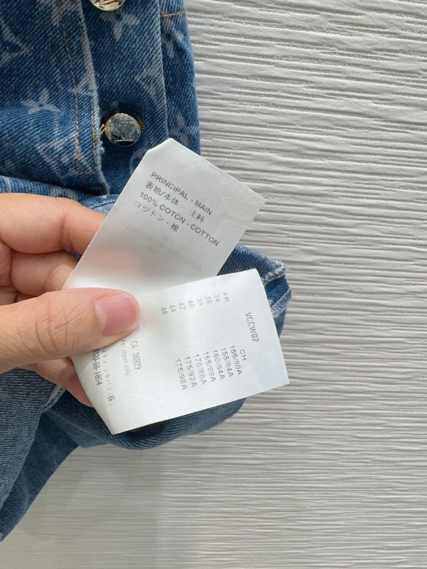 루이비통 데님 프린트 데님 오버롤 드레스 001-233497