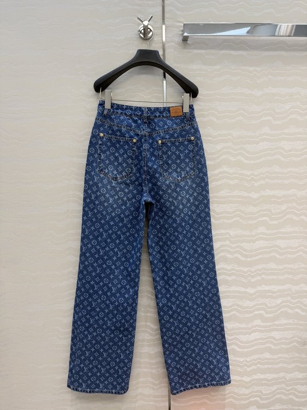 레트로 워시 블루 데님 스트레이트 팬츠 001-233515