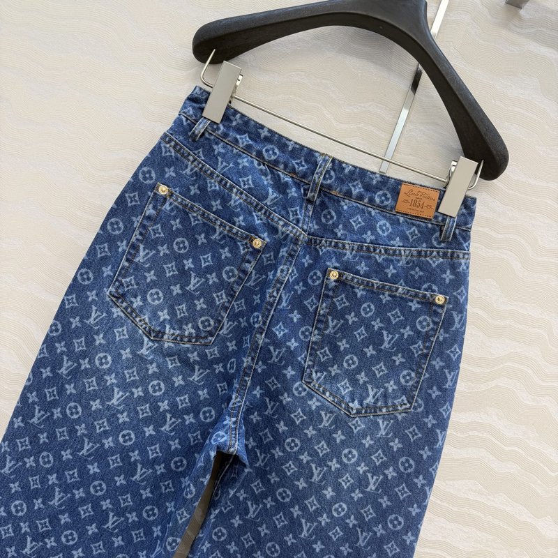 레트로 워시 블루 데님 스트레이트 팬츠 001-233515