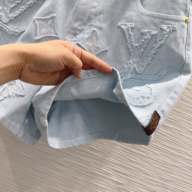 루이비통 여성 자카드 컷오프 쇼츠 001-233523