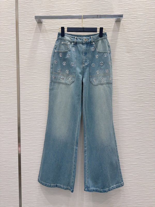 루이비통 빈티지 워싱 데님 롱팬츠 001-233553