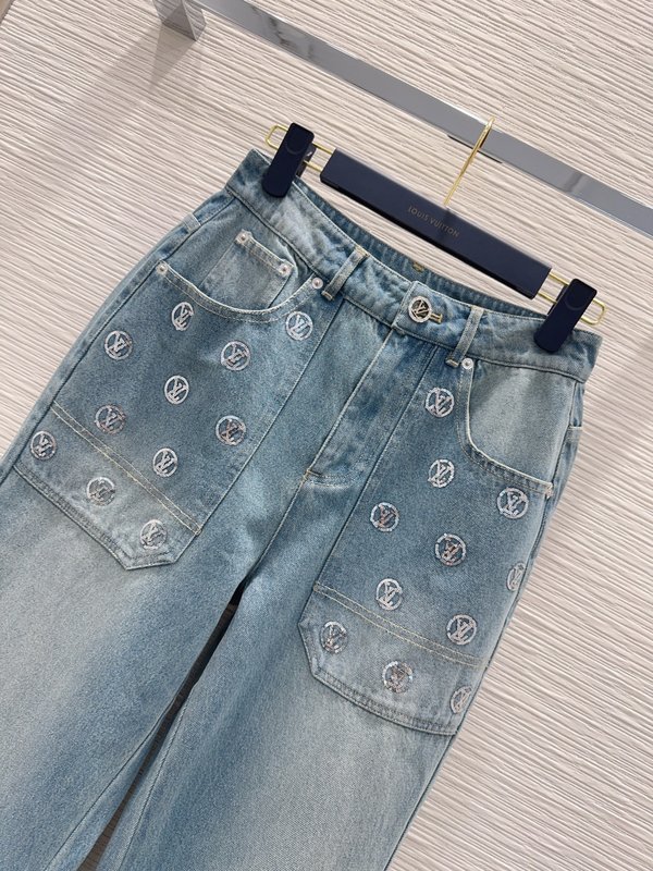 루이비통 빈티지 워싱 데님 롱팬츠 001-233553