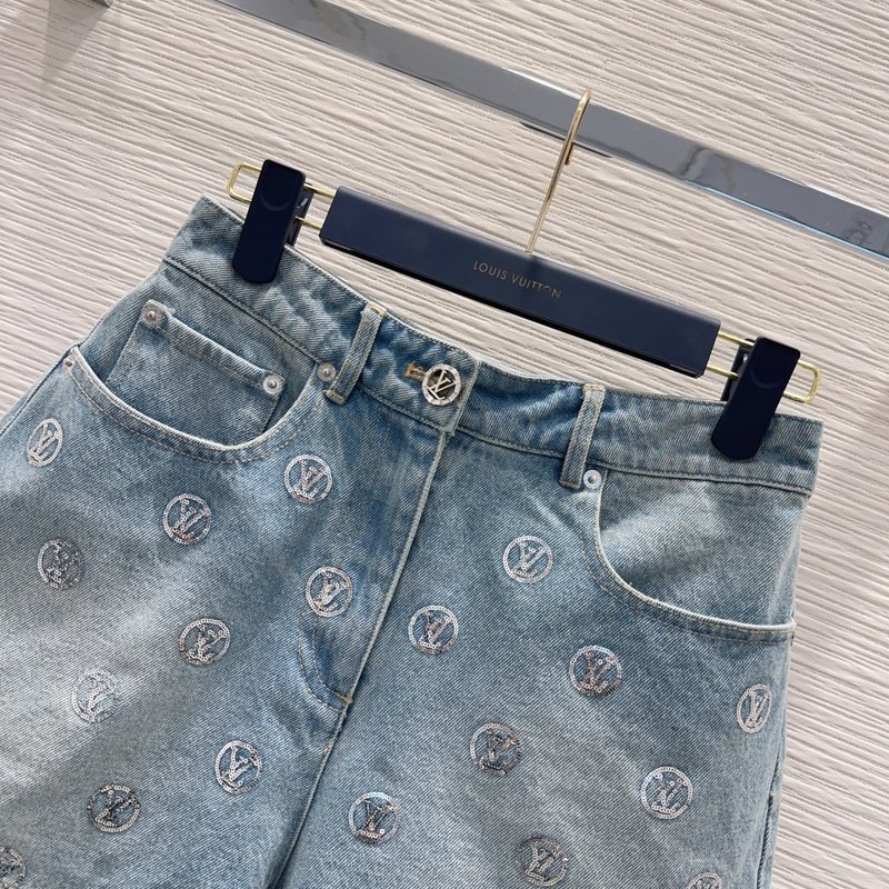 루이비통 빈티지 워싱 데님 숏팬츠 001-233564