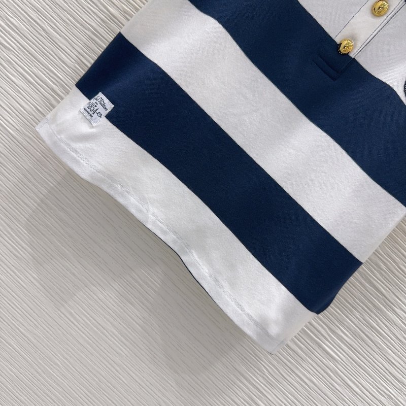 레트로 스트라이프 반팔 폴로 셔츠 001-233586