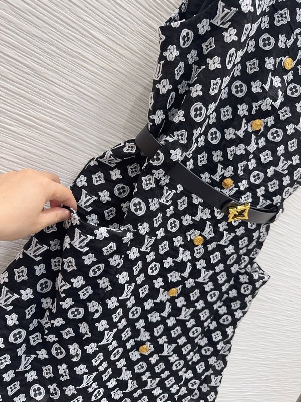 루이비통 뉴 도트 민소매 원피스 001-233594
