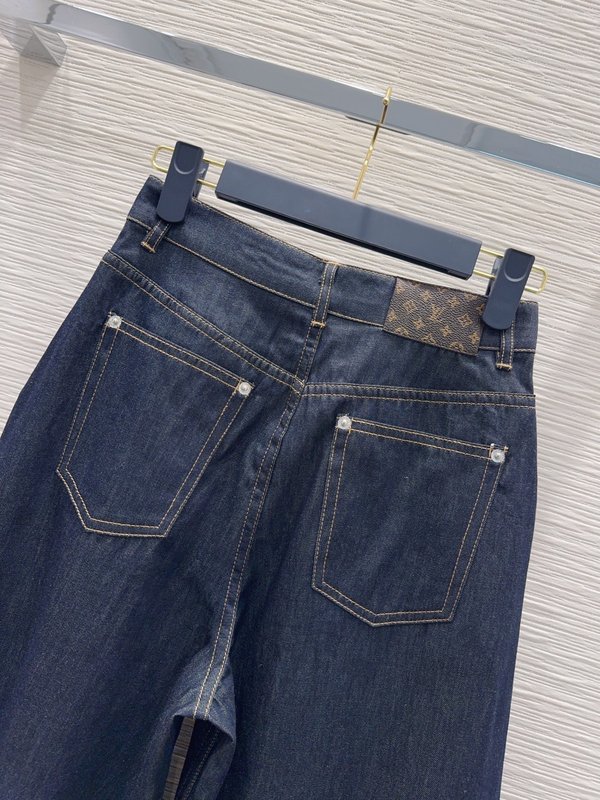 루이비통 데님 미디엄 팬츠 여성용 001-233616