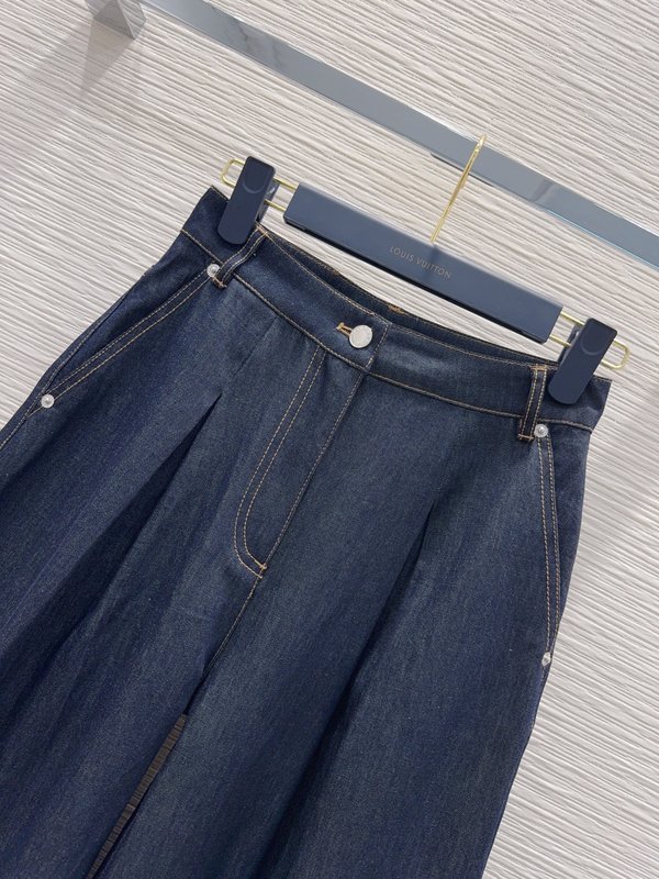 루이비통 데님 미디엄 팬츠 여성용 001-233616