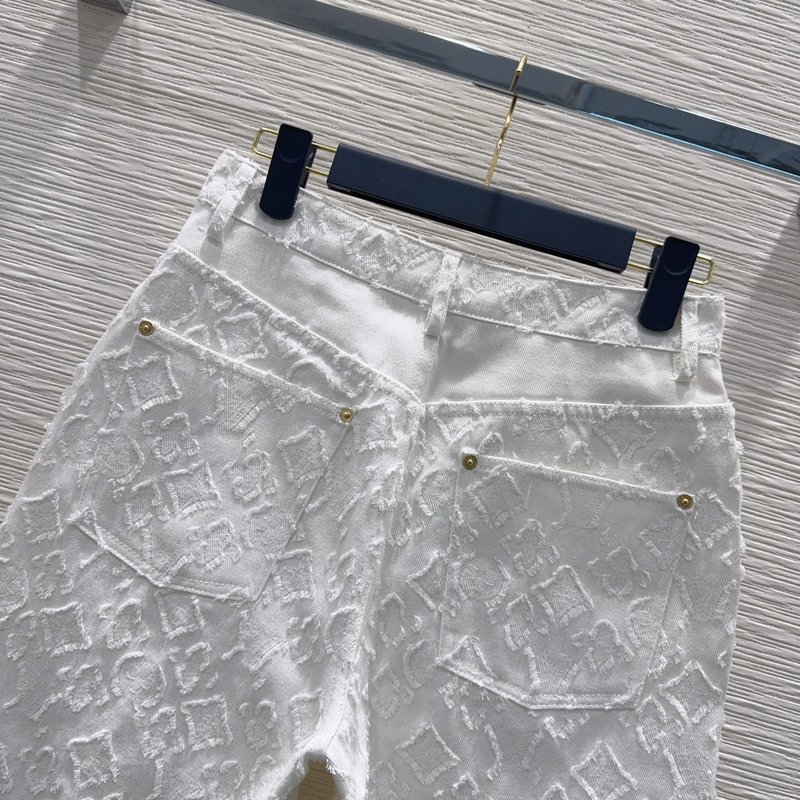 루이비통 여성 자카드 컷오프 미디엄 팬츠 001-233617