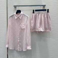 루이비통 시스루 셔츠 반바지 세트 001-233621