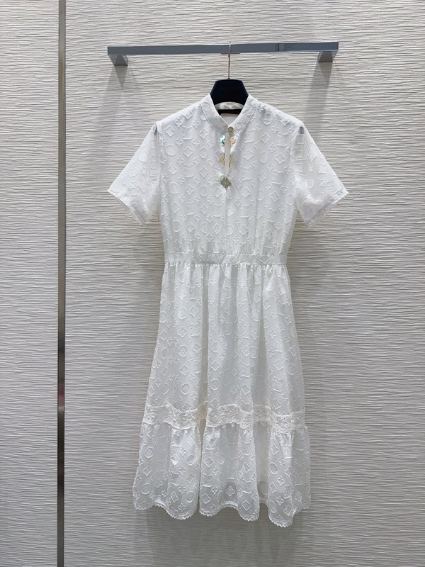 루이비통 자수 컷팅 원피스 001-233635