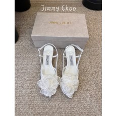 레이스 장미 뾰족코 스트랩 힐 샌들 001-233724