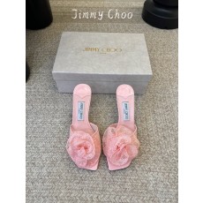 레이스 장미 스퀘어 토 하이힐 샌들 001-233725
