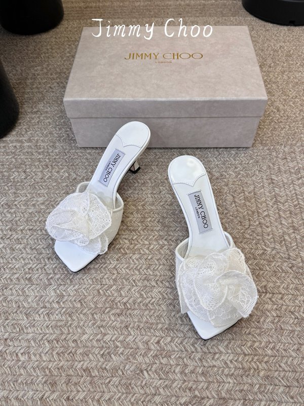 레이스 장미 스퀘어 토 하이힐 샌들 001-233726