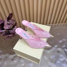 지미추 레이스 스팽글 뾰족구두 힐 샌들 001-233769