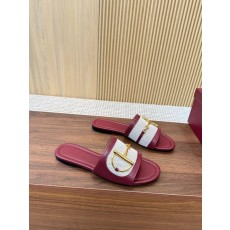 구찌 더블 G 체인 버클 소가죽 플립플롭 샌들 001-233813