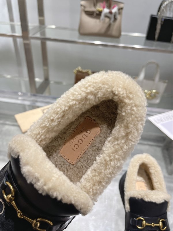 구찌 울 블렌드 말衔扣 로퍼 스노우 부츠 001-233889