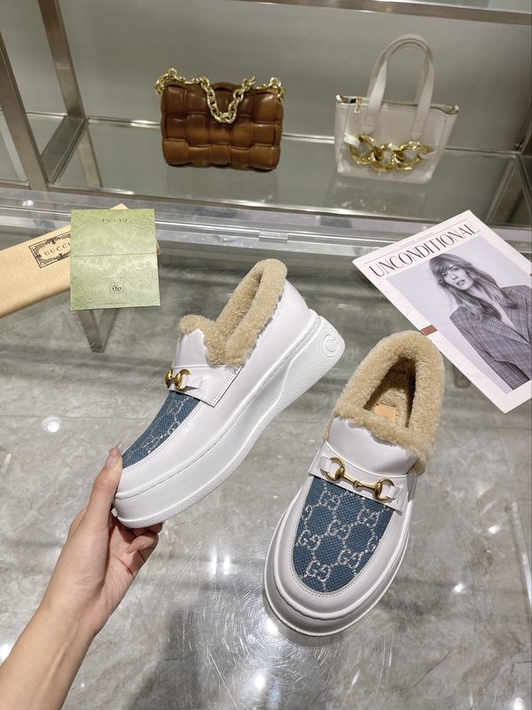 구찌 울 블렌드 말衔扣 로퍼 스노우 부츠 001-233893