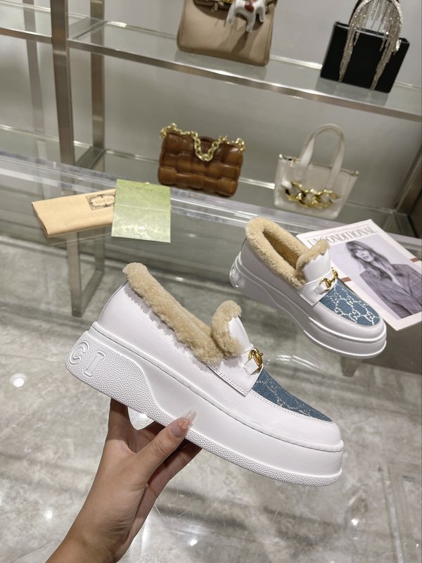 구찌 울 블렌드 말衔扣 로퍼 스노우 부츠 001-233893
