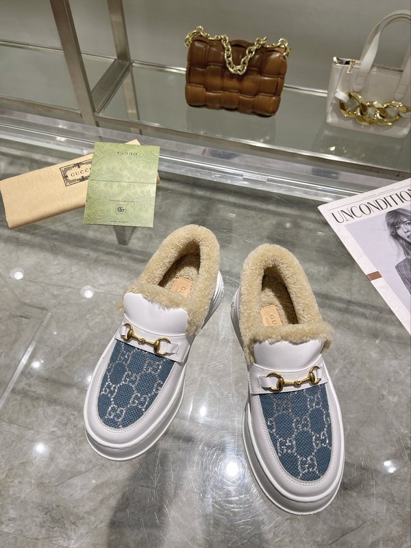 구찌 울 블렌드 말衔扣 로퍼 스노우 부츠 001-233893