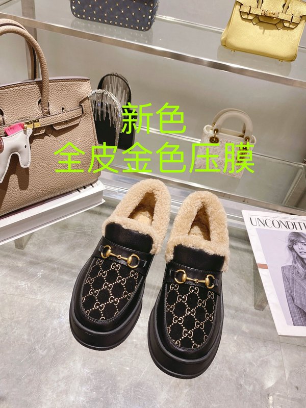 구찌 울 블렌드 말衔扣 로퍼 스노우 부츠 001-233906
