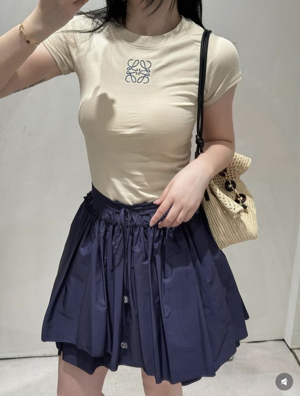 로에베 슬림핏 라운드넥 로고 티셔츠 001-234065