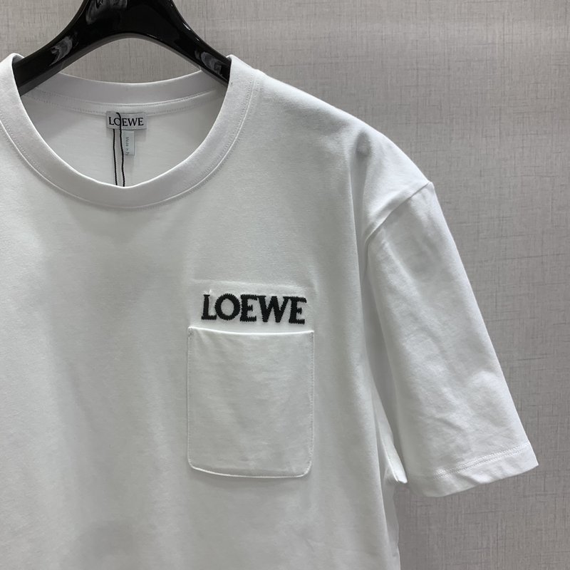 Loew 레터 포켓 반팔 티셔츠 001-234088