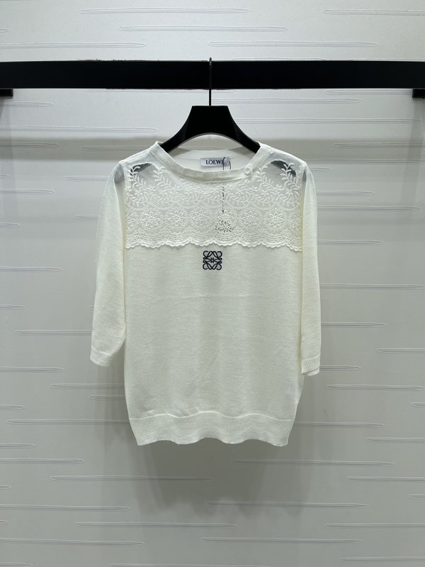 로에베 봄 니트 반팔 티셔츠 001-234127