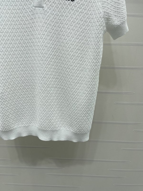 로에베 칼라 니트 반팔 티셔츠 001-234144