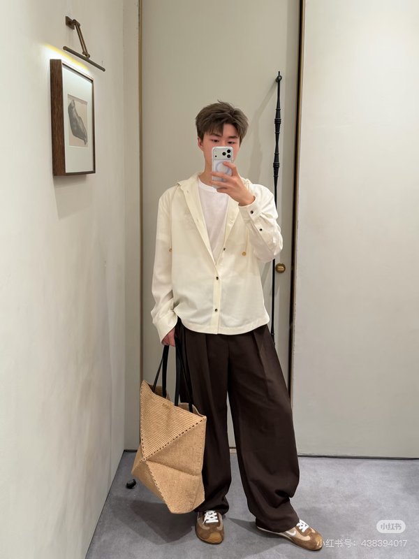 로에베 썸머 한정판 루즈핏 리넨 셔츠 001-234150