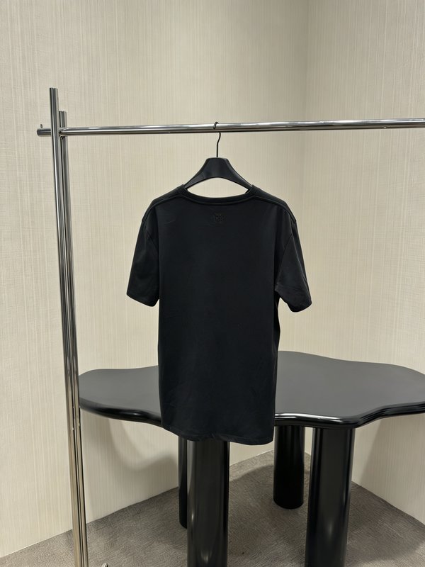 로에베 주름 코튼 블렌드 루즈핏 티셔츠 001-234158