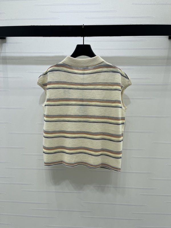 로에베 칼라 스트라이프 니트 조끼 001-234162