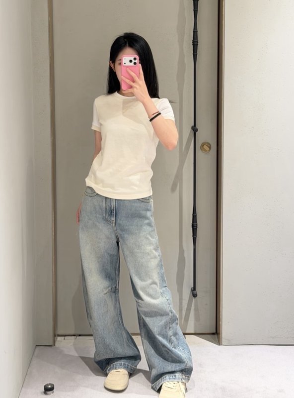 로에베 스파이더 슬리브 컬러블럭 반팔 티셔츠 001-234207