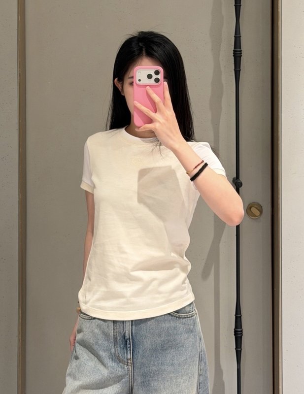 로에베 스파이더 슬리브 컬러블럭 반팔 티셔츠 001-234207