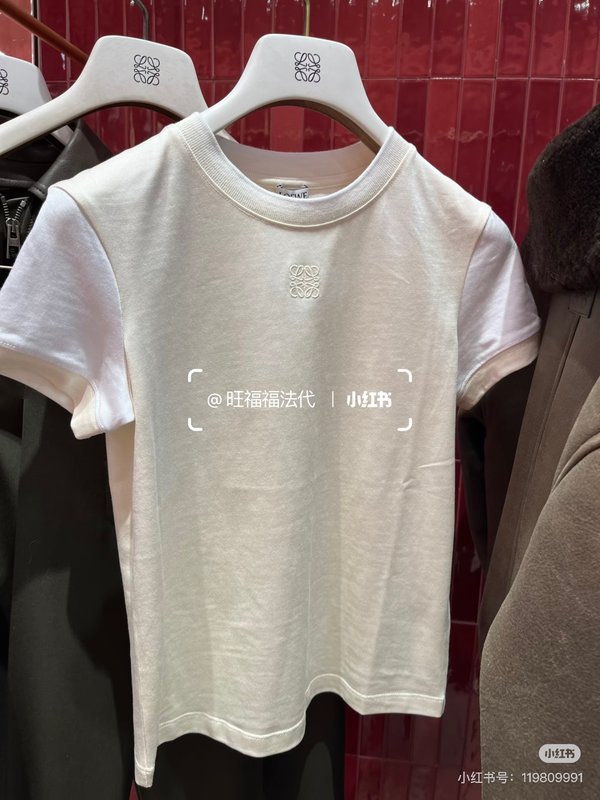 로에베 스파이더 슬리브 컬러블럭 반팔 티셔츠 001-234207