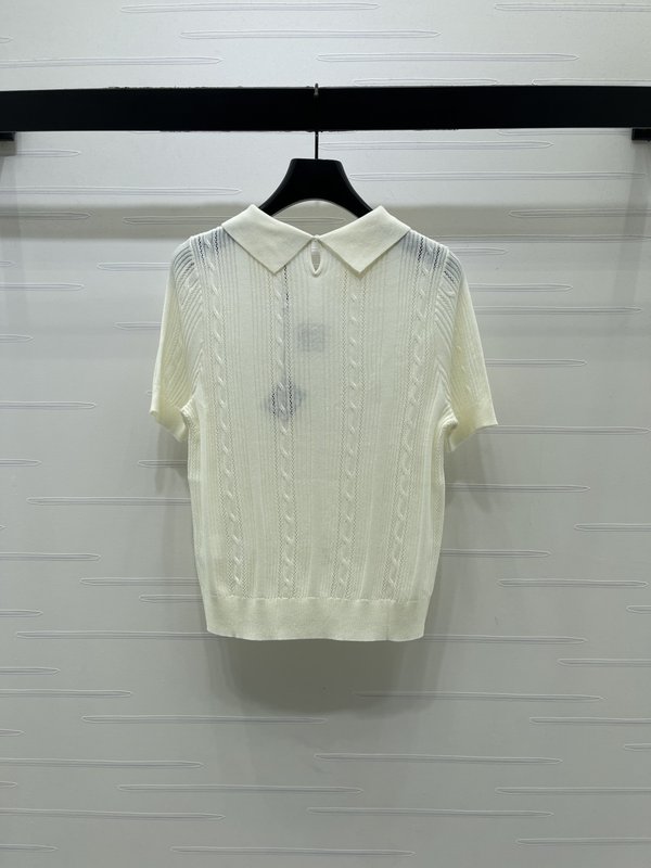 로에베 실크 울 폴로 니트 반팔 티셔츠 001-234232