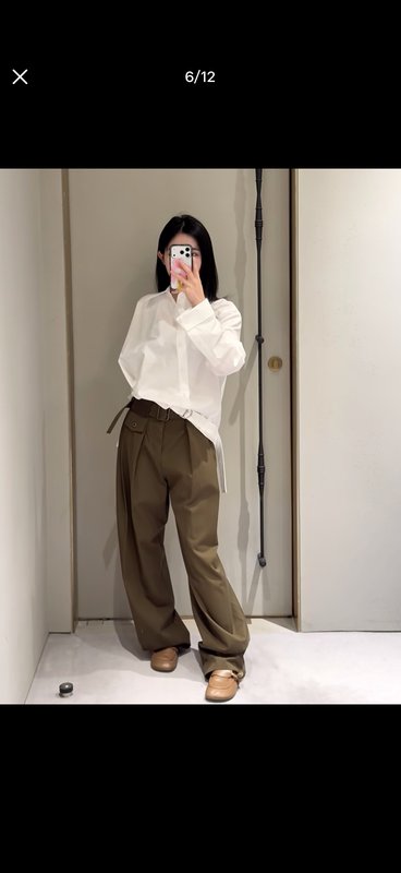로에베 26 년 신상 올리브그린 와이드 팬츠 001-234250