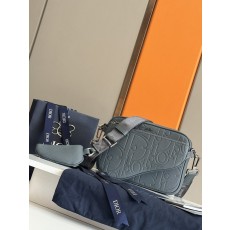 디올 블랙 오블리크 프린트 새들 3 종 세트 핸드백 001-234908