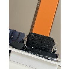 디올 블랙 오블리크 프린트 새들 3 종 세트 핸드백 001-234909