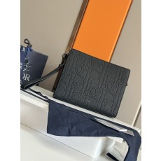 디올 블랙 오블리크 프린트 클러치백 001-234949