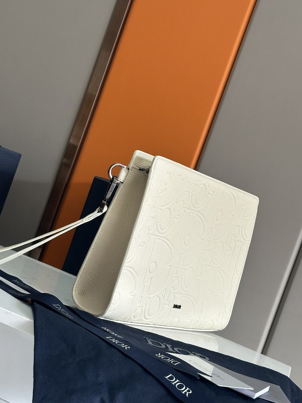 디올 블랙 오블리크 프린트 클러치백 001-234951