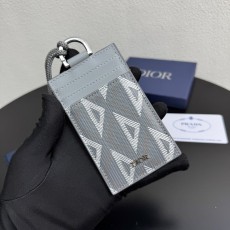 디올 그레이 옵리크 프린트 카드홀더 스트랩 001-234968