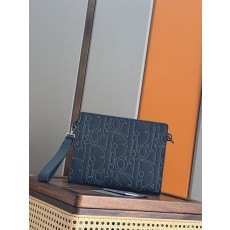 디올 블랙 오블리크 프린트 클러치백 001-234997