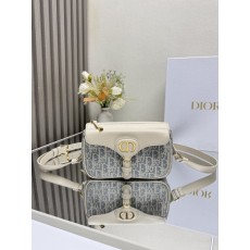 디올 바비 지퍼 핸드백 코코넛 블루 프린트 001-235051