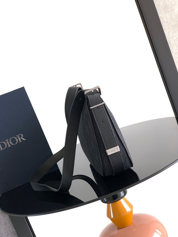 디올 남성 블랙 오블리크 프린트 지퍼 백 001-235104